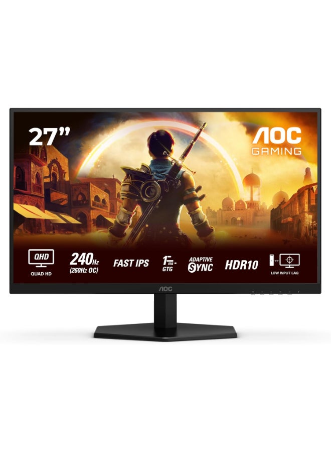 اي او سي [24G50Z] AOC 24G50Z Gaming Monitor 23.8-inch Full HD 1920×1080, IPS Panel Type, 260Hz Refresh Rate, 0.3ms Response Time, Tilt Stand - Black - Image 2