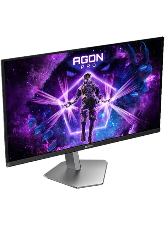 اي او سي [AG326UZD] AOC AGON AG326UZD Gaming Monitor 31.5-inch 4k Ultra HD 3840x2160, QD-OLED Panel Type, 240Hz Refresh Rate, 0.03ms Response Time, HDMI 2.1 Port, Speakers 8W×2, Adjustable Stand - Black & Grey Black - Image 1