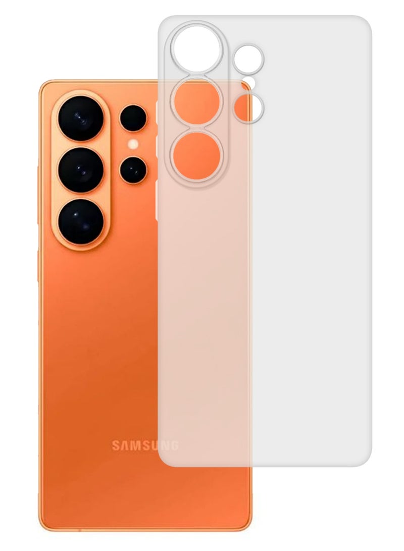 مارجون Minimalist Frosted Back Case for Galaxy S26 Ultra – Slim Soft-Touch Protective Cover with 3D Screen Protector White-1 - Image 4