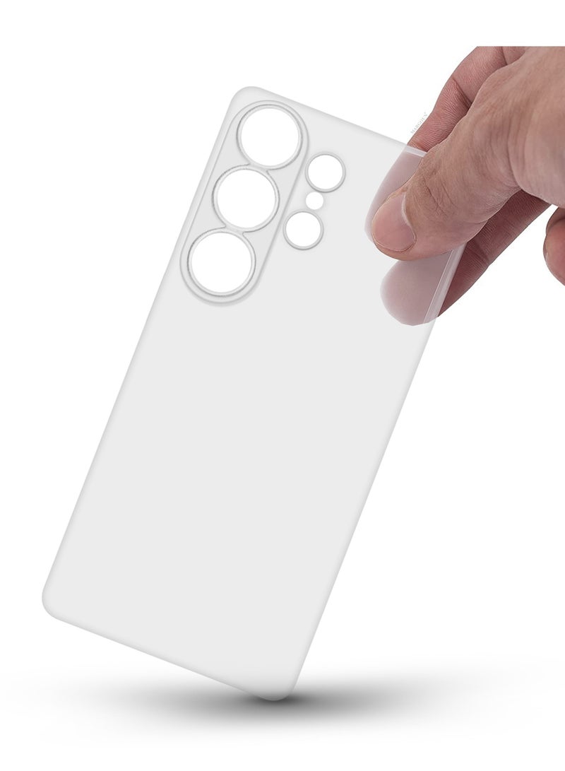 مارجون Minimalist Frosted Back Case for Galaxy S26 Ultra – Slim Soft-Touch Protective Cover white - Image 5