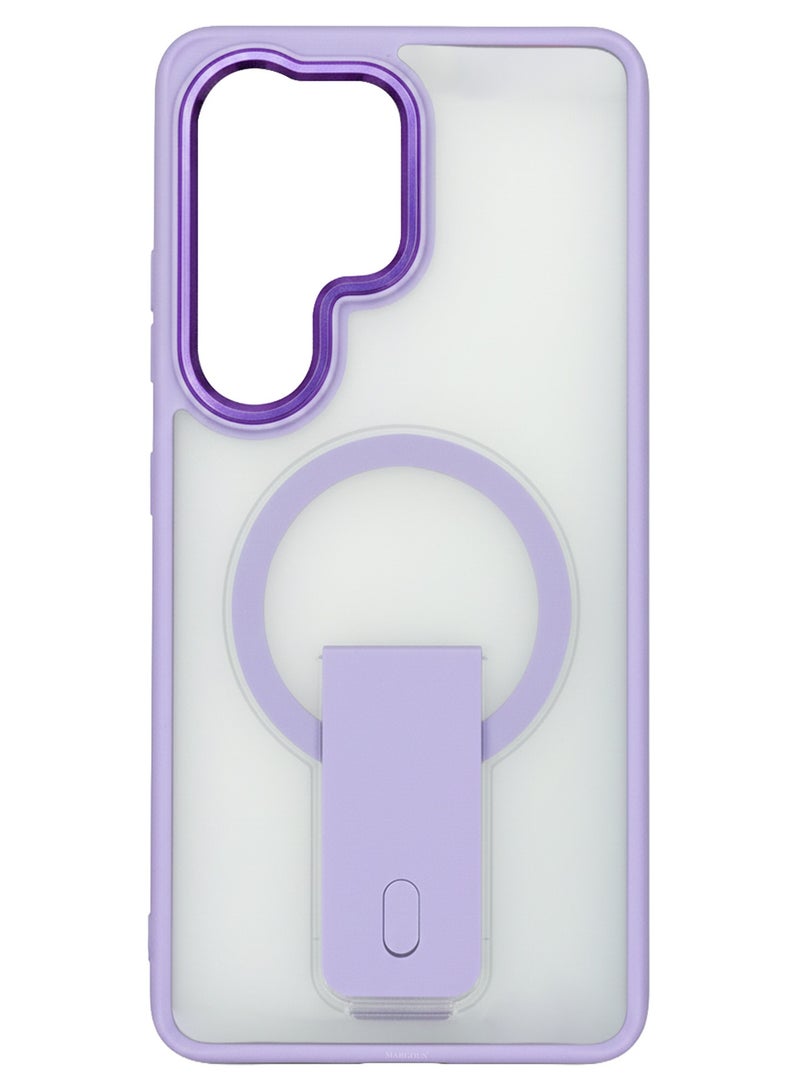 مارجون Magnetic Kickstand Case for Galaxy S26 Ultra – Anti-Slip Matte Back with Ring Holder Lavender - Image 3