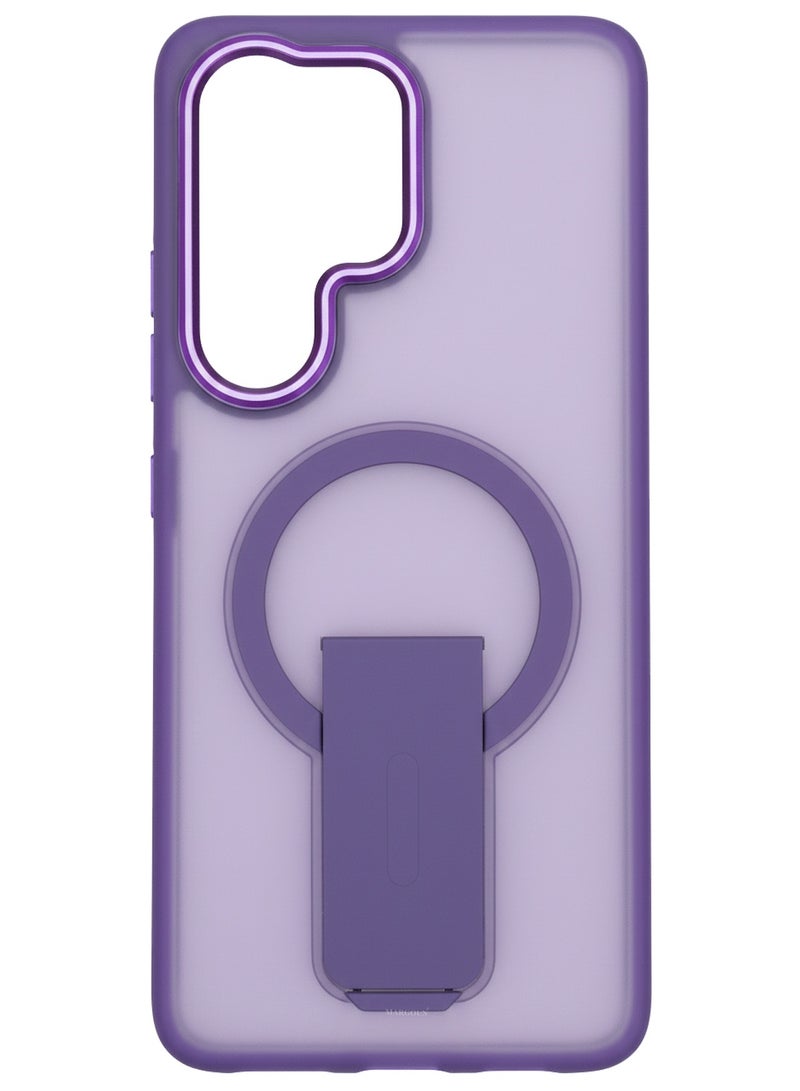 مارجون Magnetic Kickstand Case for Galaxy S26 Ultra – Anti-Slip Matte Back with Ring Holder Purple - Image 3
