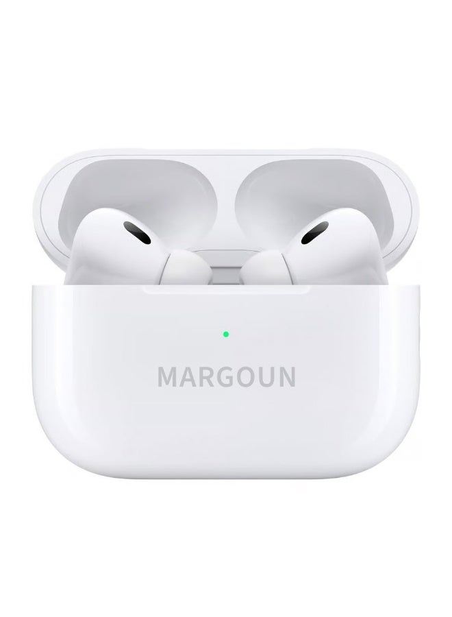 MARGOUN Bluetooth Pro 3 Wireless Earbuds, Bluetooth Headphones, Active Noise Cancellation, High-Fidelity Sound, H2 Chip, USB-C Charging - White - Image 2