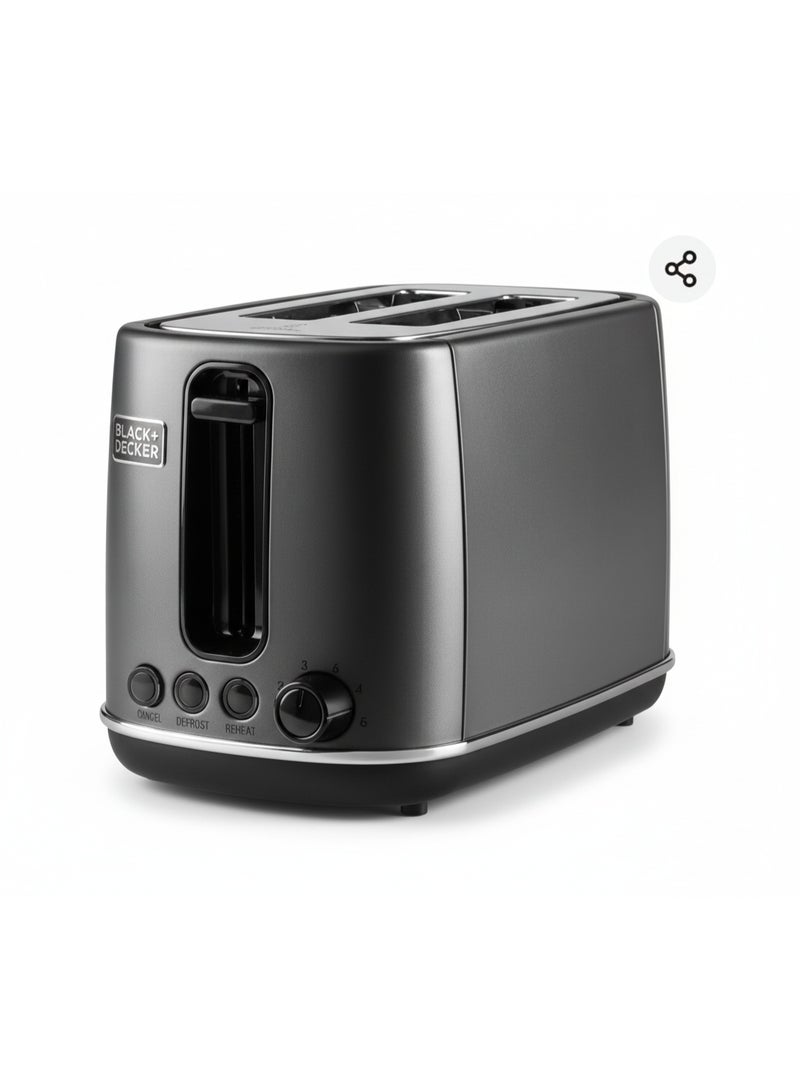 BLACK+DECKER SSET225-B5, 2 Slice, 1050 W, Toaster, Removable Crumb Tray - 1050 W SSET225-B5 Black - Image 1