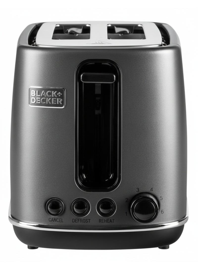 BLACK+DECKER SSET225-B5, 2 Slice, 1050 W, Toaster, Removable Crumb Tray - 1050 W SSET225-B5 Black - Image 2