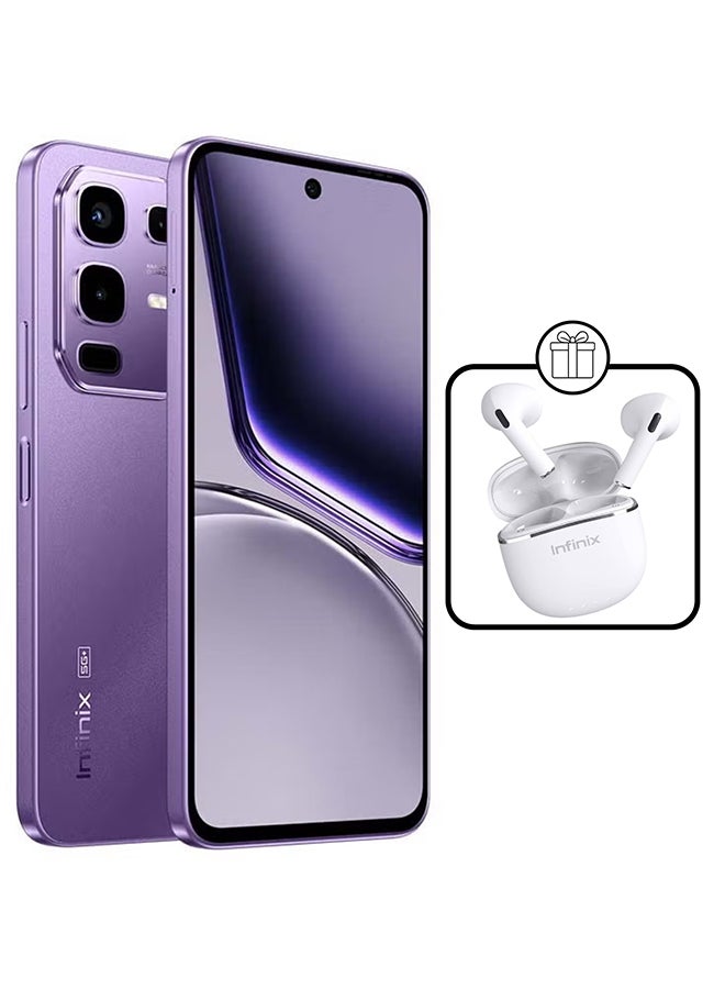 إنفينيكس نوت 50X ثنائي الشريحة بنفسجي ساحر 8+8 جيجابايت رام 256 جيجابايت 5G+ مع سماعة XE23 - نسخة الشرق الأوسط - Image 2