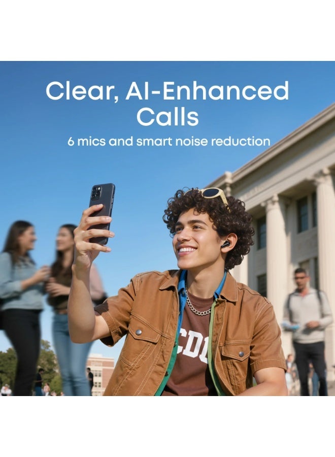 Soundcore R60i NC, 6-Mics, Real-Time (ANC) Adaptive Noise Cancelling, Hi-Res Sound, Wireless Bluetooth Earbuds, Translation Earbuds, 50H Playtime Black - Image 2