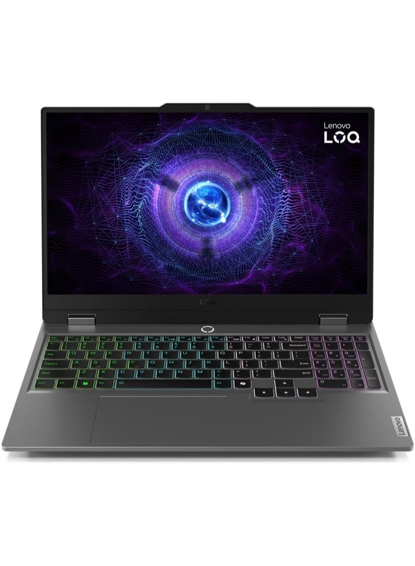 Laptop Gaming Lenovo LOQ 15IRX9, Intel Core i5‑13450HX, 16GB DDR5 RAM, 512GB SSD, RTX 3050 6GB, 15.6‑inch FHD 144Hz, DOS, Luna Grey (Arabic Keyboard) Luna Grey