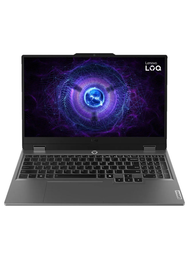 لينوفو لابتوب ألعاب LOQ بشاشة 15.6 بوصة عالية الدقة بالكامل (1920×1080)، معالج Intel Core i7-13700HX، ذاكرة وصول عشوائي 32 جيجابايت DDR5، قرص صلب SSD بسعة 1 تيرابايت، بطاقة رسومات Nvidia GeForce RTX 5060 بسعة 8 جيجابايت، نظام تشغيل Windows 11 Home، يدعم اللغتين الإنجليزية والعربية، لون رمادي قمري الإنجليزية/العربية - Image 1