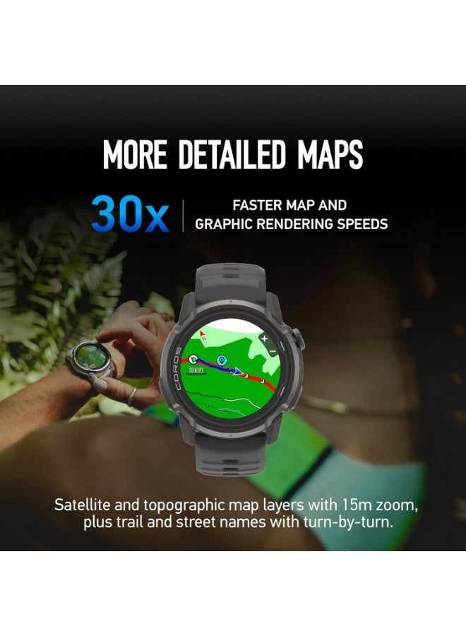 COROS 320 mAh APEX 4 (42mm) Watch 1.2" MIP Touchscreen, Global maps with Turn-by-Turn Navigation, 34 Days Battery Life, Voice Pins, and Hands-Free Calls, for Running, Skiing, and Climbing - Black - Image 5