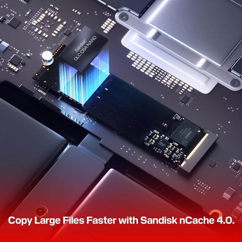 دبليو دي قرص SSD داخلي من نوع NVMe سعة 2 تيرابايت - M.2 2280، PCIe Gen 4.0، سرعة قراءة تصل إلى 7,100 ميجابايت/ثانية، ترقية التخزين لأجهزة الكمبيوتر/اللاب توب - WDS200T5B0E - Image 3