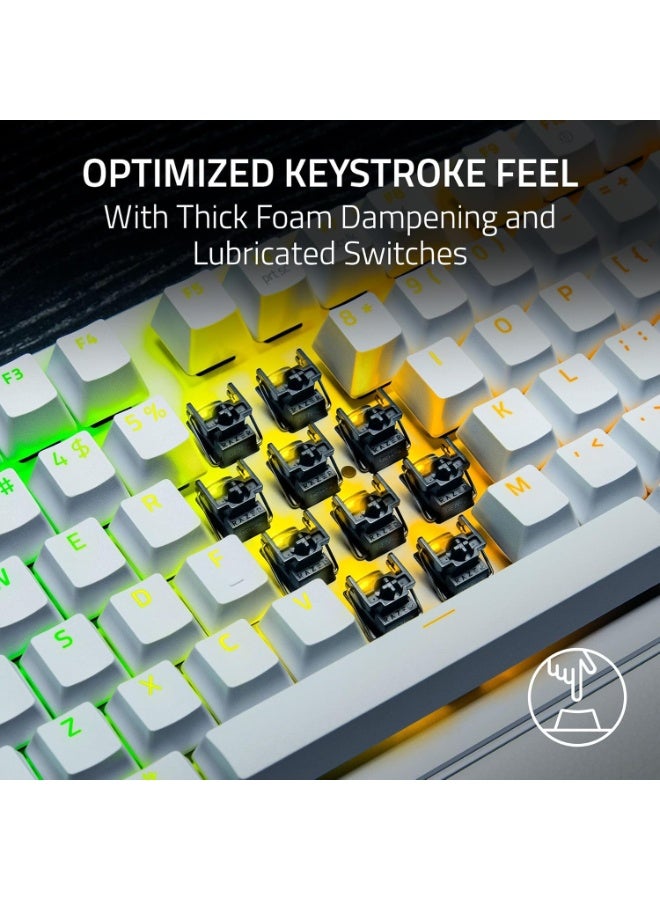 Razer Huntsman V3 Pro Tenkeyless 8KHz Analog Optical Esports Keyboard: Analog Optical Switches Gen 2, 8000 Hz Polling, Snap Tap, Rapid Trigger, Adjustable Actuation, Media Controls - White - Image 5