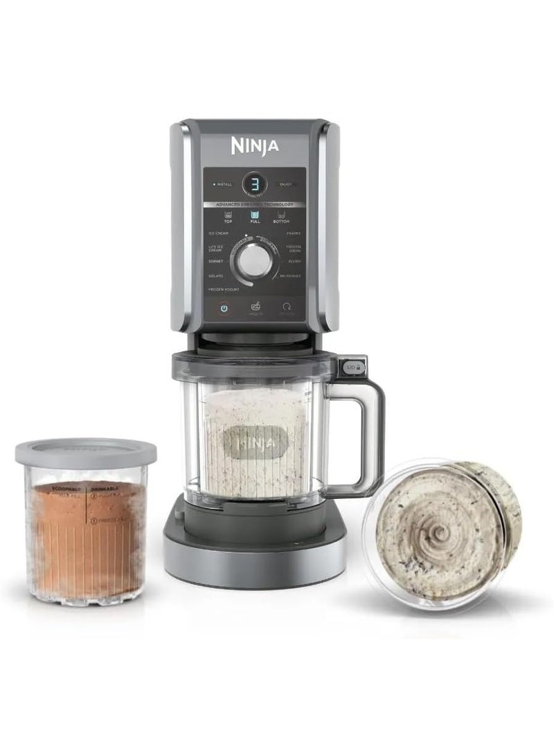 نينجا CREAMi Deluxe 11-in-1 Ice Cream & Frozen Drink Maker for, Sorbet, Milkshakes, Drinks More, 10 Programs, with 2 XL Family Size Pint Containers, Perfect Kids, 2 quarts 800 W NC501ANZ/NC501EU/NC501ME Silver 709 ml 800 W NC501ANZ/NC501EU/NC501ME BLACK - Image 2