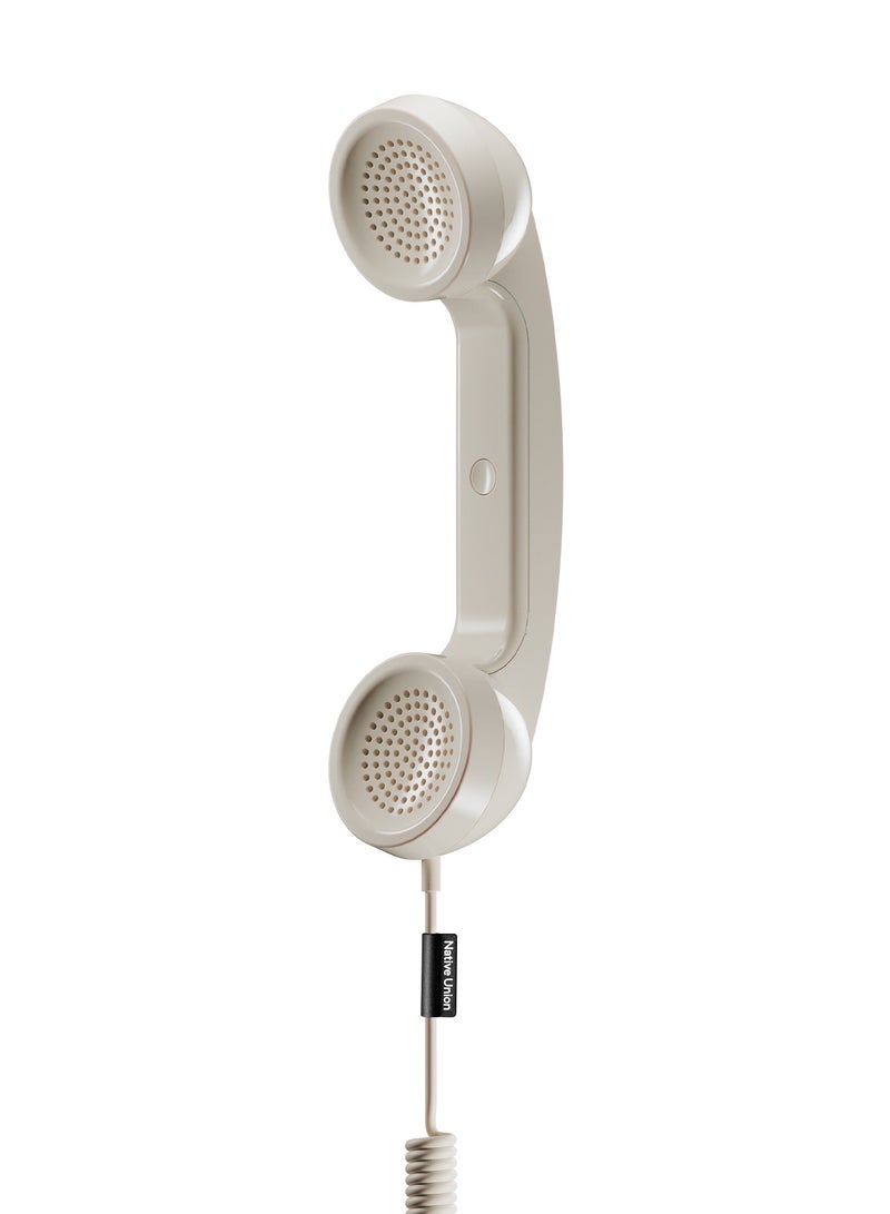 Native Union Pop Phone Retro Handset USB-C | Plug and Talk Connection, Hi-Quality Microphone and Speaker, Less Radiation, for iPhone 17/16/15 Samsung Tablets MacBooks Laptops w/ USB-C port - Sandstone - Image 1