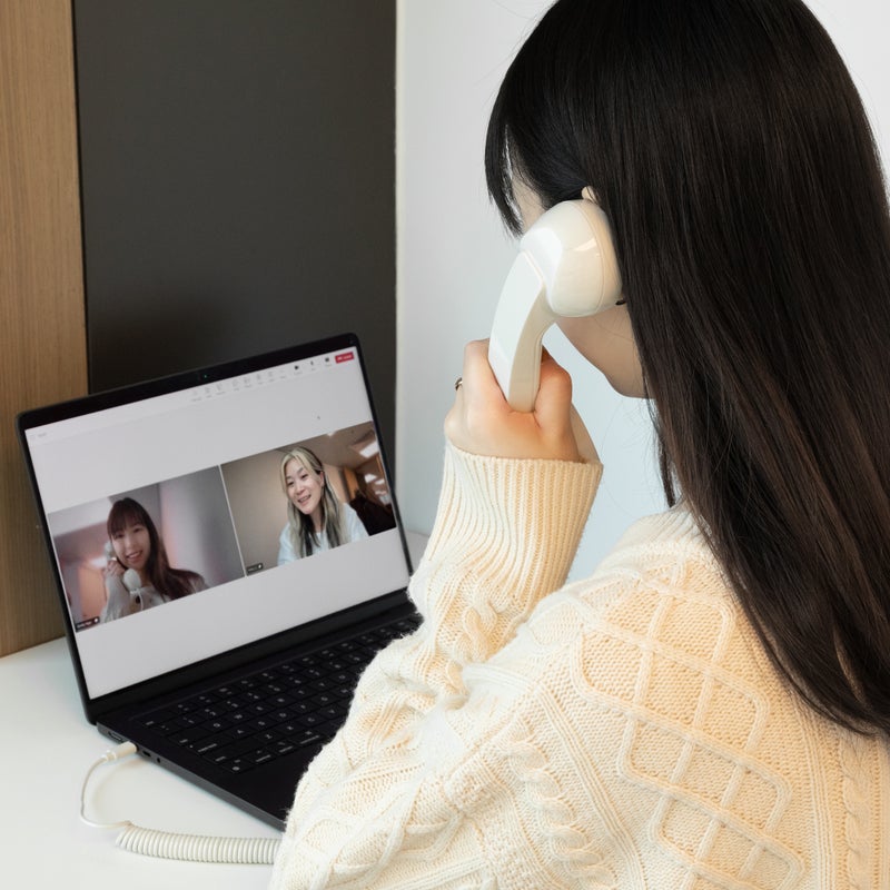 Native Union Pop Phone Retro Handset USB-C | Plug and Talk Connection, Hi-Quality Microphone and Speaker, Less Radiation, for iPhone 17/16/15 Samsung Tablets MacBooks Laptops w/ USB-C port - Sandstone - Image 3