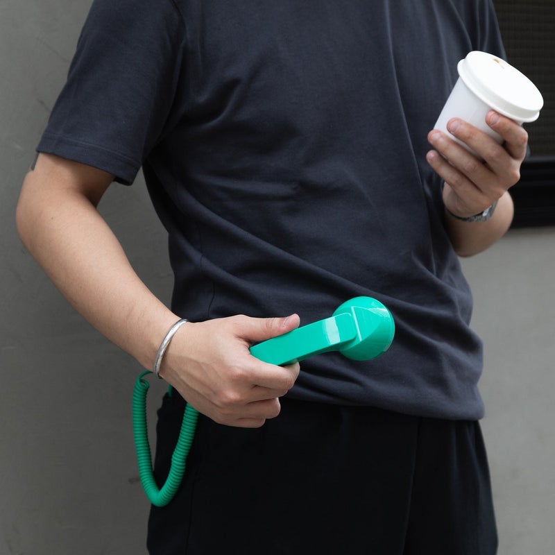 Native Union Pop Phone Retro Handset USB-C | Plug and Talk Connection, Hi-Quality Microphone and Speaker, Less Radiation, for iPhone 17/16/15 Samsung Tablets MacBooks Laptops w/ USB-C Port - Pine - Image 3