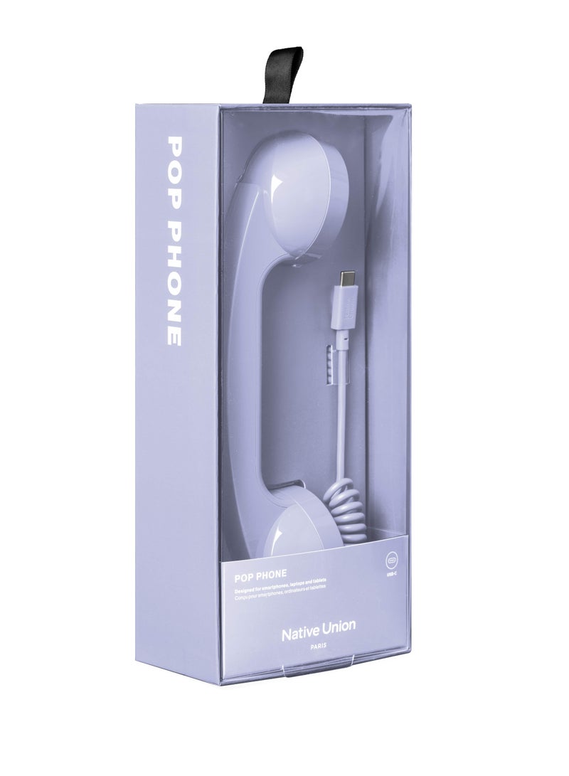 Native Union Pop Phone Retro Handset USB-C | Plug and Talk Connection, Hi-Quality Microphone and Speaker, Less Radiation, for iPhone 17/16/15 Samsung Tablets MacBooks Laptops w/ USB-C port - Azur - Image 3