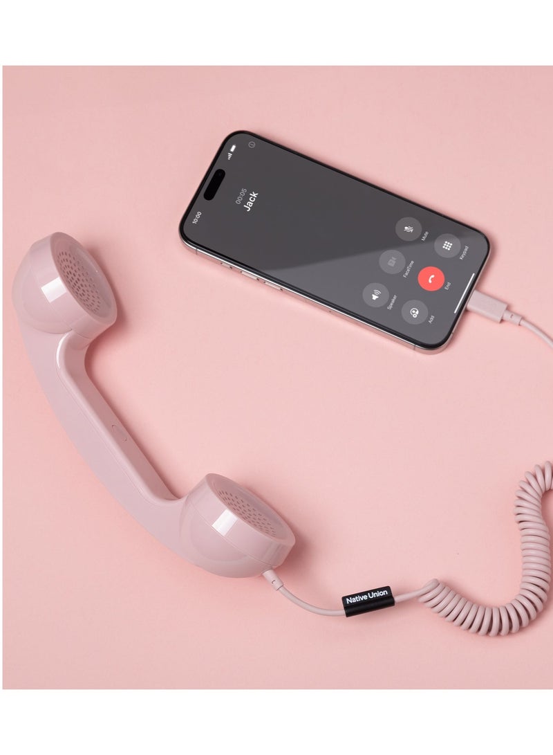 Native Union Pop Phone Retro Handset USB-C | Plug and Talk Connection, Hi-Quality Microphone and Speaker, Less Radiation, for iPhone 17/16/15 Samsung Tablets MacBooks Laptops w/ USB-C port - Candy - Image 2