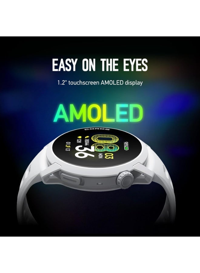 COROS 250 mAh PACE 4 Ultralight Sport GPS Watch, 1.2" AMOLED Touchscreen Running Watch, 19 days of daily use, Voice Features, Advanced Training Tools, Accurate GPS, Heart Rate Monitor (Silicone) - White - Image 5