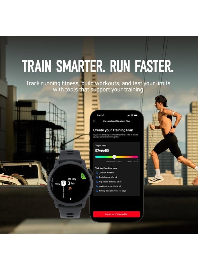 COROS 250 mAh PACE 4 Ultralight Sport GPS Watch, 1.2" AMOLED Touchscreen Running Watch, 19 days of daily use, Voice Features, Advanced Training Tools, Accurate GPS, Heart Rate Monitor (Silicone) - Black - Image 4