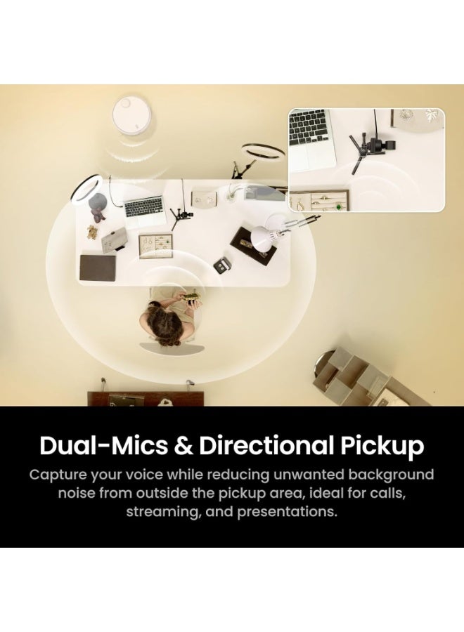 Insta360 Link 2 Pro AI 4K Webcam | 1/1.3” Sensor, AI Tracking & Auto Framing, Dual Microphones with Noise Reduction, Gesture Control, Streaming & Video Calls - Graphite Black Graphite Black - Image 4