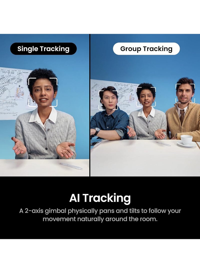 Insta360 Link 2 Pro AI 4K Webcam | 1/1.3” Sensor, AI Tracking & Auto Framing, Dual Microphones with Noise Reduction, Gesture Control, Streaming & Video Calls - Graphite Black Graphite Black - Image 5