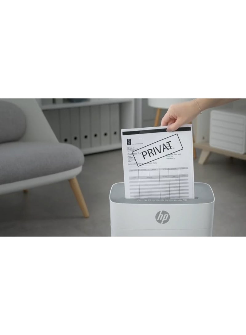 HP OneShred 8cc Shredder, P-4 Safety Level, Cross Cut, 8 Sheets, 2801 white - Image 4