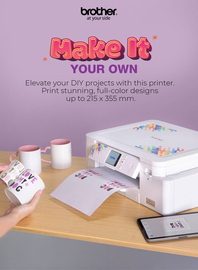 بروذر طابعة Brother SP-1 للطباعة بالتسامي مع مجموعة البداية | طابعة مدمجة لاسلكية | متوافقة مع تطبيق Artspira | طباعة ملونة عالية الدقة للأقمشة ومشاريع DIY - Image 5