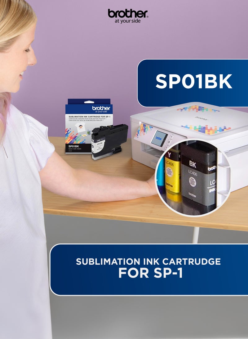 بروذر خراطيش حبر الطباعة الحرارية الأصلية من Brother باللون الأسود SP01BK | 47 مل | حبر صبغة الطباعة الحرارية الأصلي لطابعة Brother SP1 - Image 2