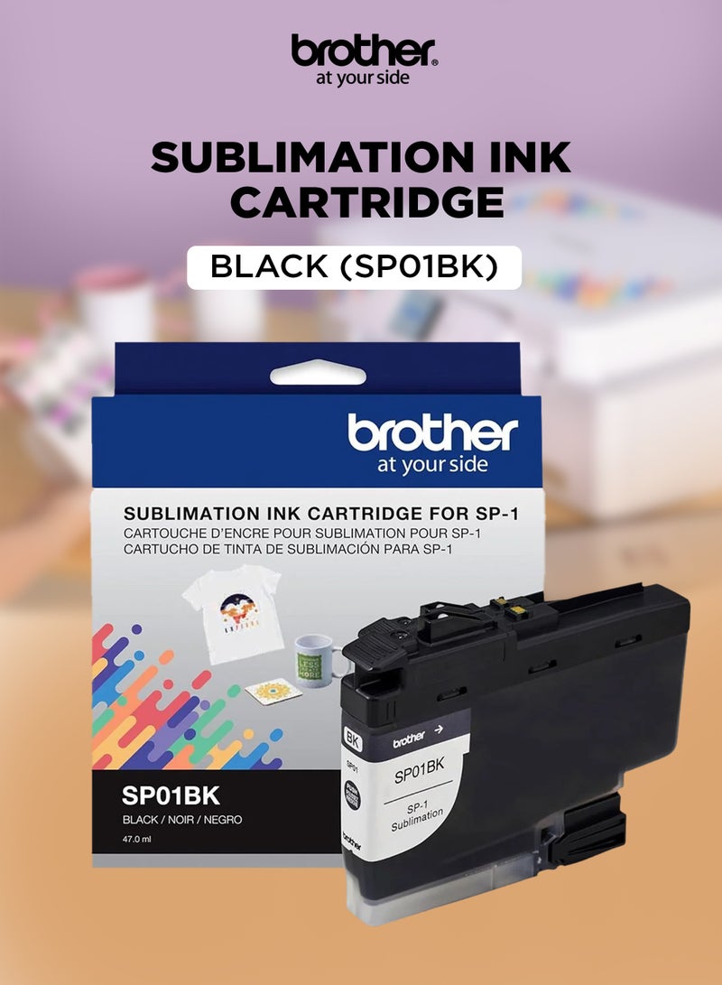 بروذر خراطيش حبر الطباعة الحرارية الأصلية من Brother باللون الأسود SP01BK | 47 مل | حبر صبغة الطباعة الحرارية الأصلي لطابعة Brother SP1 - Image 5