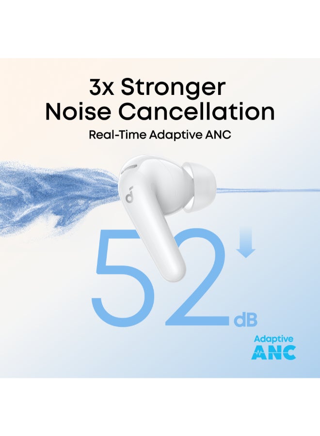 Soundcore R60i NC True Wireless Earbuds with Adaptive ANC, Hi-Res LDAC, 50H Playtime, AI Clear Calls, IP55, Fast Charging - White white - Image 3