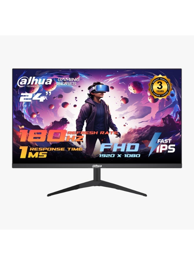 Dahua 24-inch FHD Gaming Monitor, 180Hz IPS, 1ms LED, Fast IPS Screen, HDMI & VGA | DHI-LM24-E231A | Black - Image 1