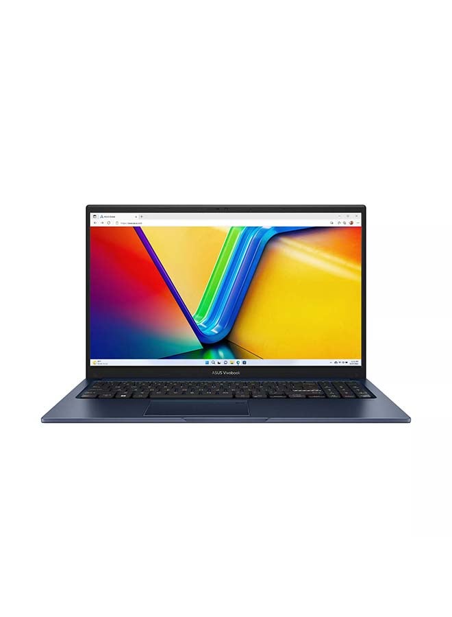 أسوس لاب توب فيفو بوك (إصدار مطور) بشاشة 15.6 بوصة عالية الدقة بالكامل (1920×1080)، معالج Core 5-120U، ذاكرة وصول عشوائي 8 جيجابايت DDR5، قرص صلب SSD سعة 512 جيجابايت، نظام التشغيل ويندوز 11 برو، يدعم اللغتين الإنجليزية والعربية، اللون: أزرق الإنجليزية/العربية - Image 1