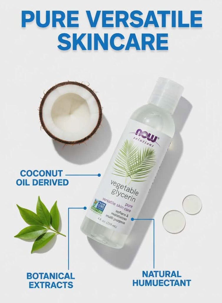 ناو فودز Now Foods Vegetable Glycerine, 118 ml 118ml - Image 2