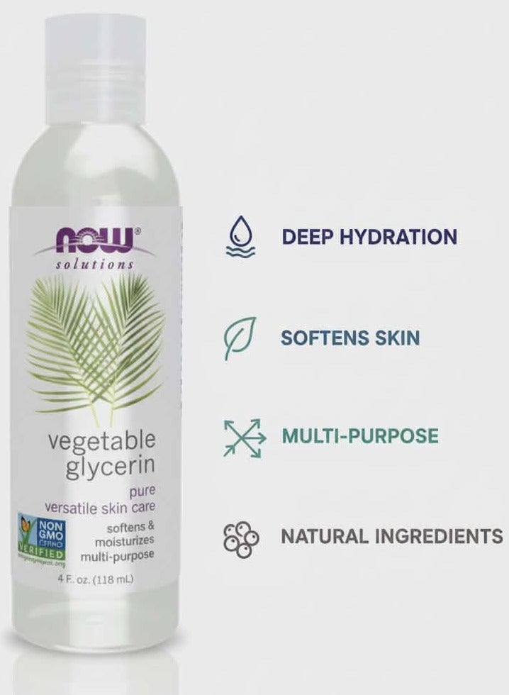 ناو فودز Now Foods Vegetable Glycerine, 118 ml 118ml - Image 3