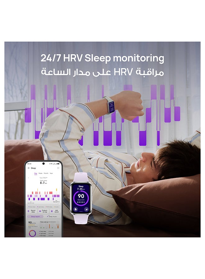 HUAWEI Band 11 Smart Watch, Enhanced Sleep Tracking, Health & Fitness Tracker, Up to 14-day Battery Life, Ultra-Slim & Comfort Wear, iOS & Android Compatible, Online Exclusive, Purple Polymer Case - Image 3