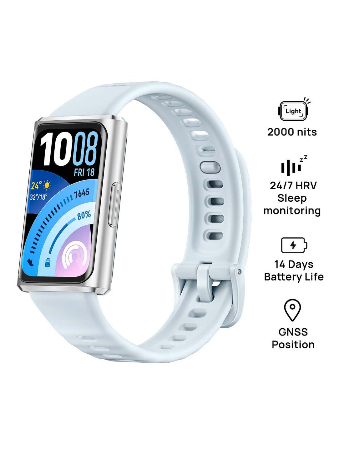 Band 11 Pro Smart Watch, Enhanced Sleep Tracking, Health & GNSS Position Fitness Tracker, Up to 14-day Battery Life, Ultra-Slim & Comfort Wear, Compatible with iOS & Android, Blue