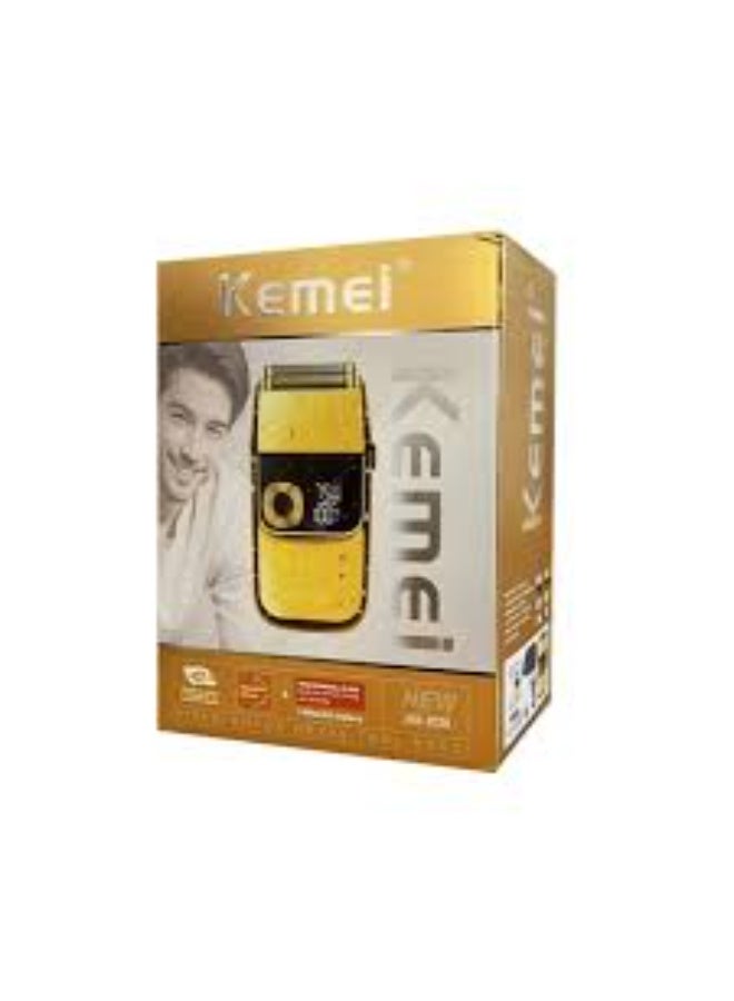 KM-2028 Electric Metal Smoothing And Trimming Shaver For Men, With Screen