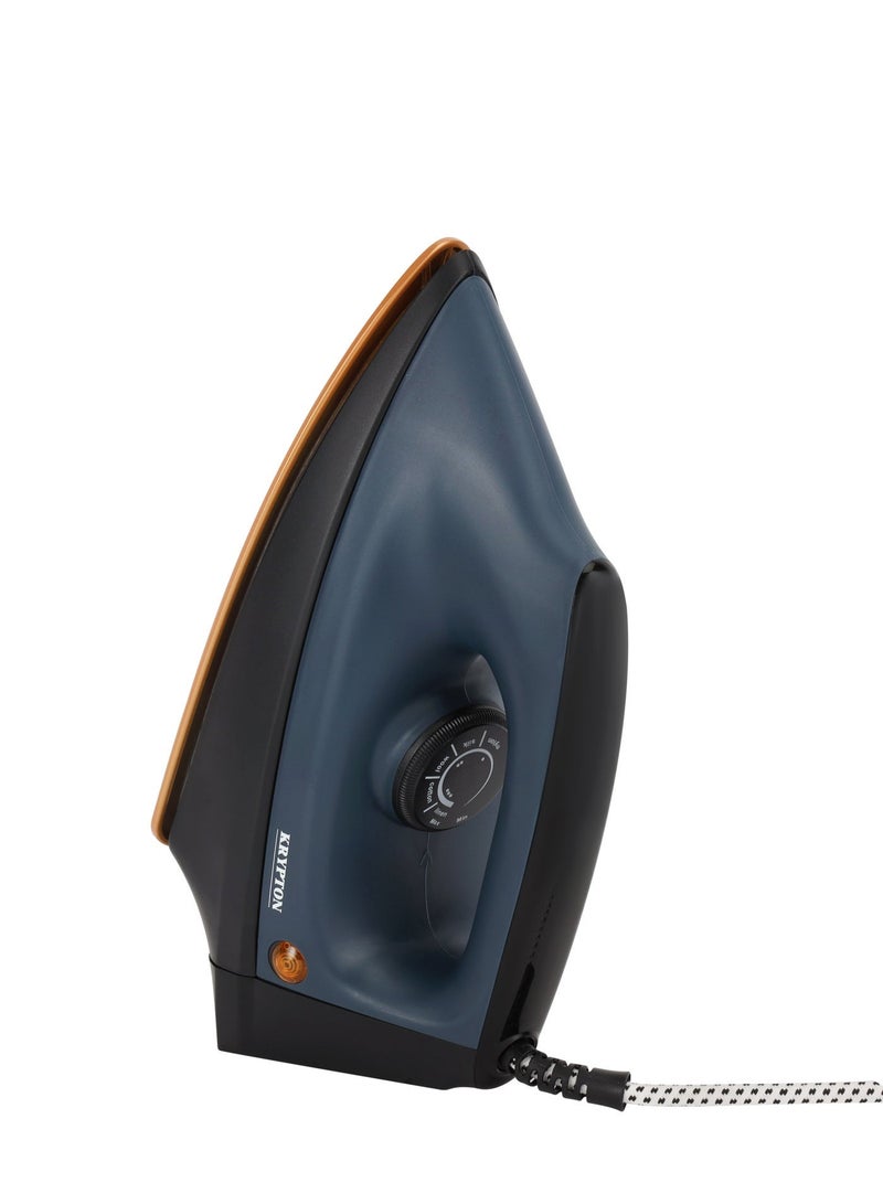 Krypton Heavy Duty Dry Iron KNDI6685 | Ceramic Non-Stick Soleplate, 1200W, Overheat Protection, Adjustable Temperature | Blue 1200 W KNDI6685 blue - Image 1