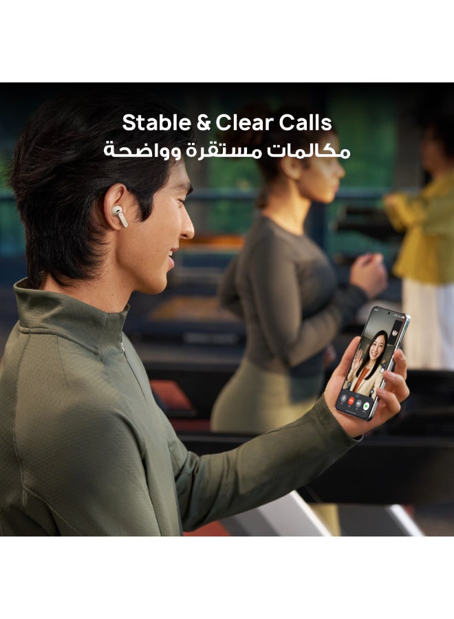 هواوي سماعات FreeBuds Pro 5 اللاسلكية، سماعات أذن بلوتوث، إلغاء الضوضاء بالذكاء الاصطناعي مزدوج المحرك، ملائمة آمنة مع صوت غامر، مكالمات مستقرة، مقاومة للماء IP57 للرياضة، عمر بطارية طويل 38 ساعة، أبيض - Image 4