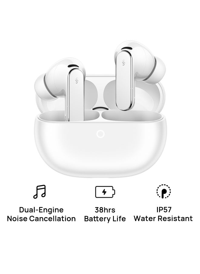 هواوي سماعات FreeBuds Pro 5 اللاسلكية، سماعات أذن بلوتوث، إلغاء الضوضاء بالذكاء الاصطناعي مزدوج المحرك، ملائمة آمنة مع صوت غامر، مكالمات مستقرة، مقاومة للماء IP57 للرياضة، عمر بطارية طويل 38 ساعة، أبيض - Image 1