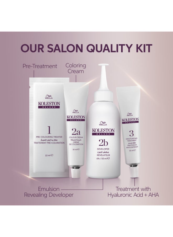 WELLA Koleston Deluxe - 0% Ammonia, 100% Grey Coverage, with Hyaluronic Acid, Up to 8 weeks long-lasting & shinier* color – 8.1 Light Ash Blonde 152ml - Image 4