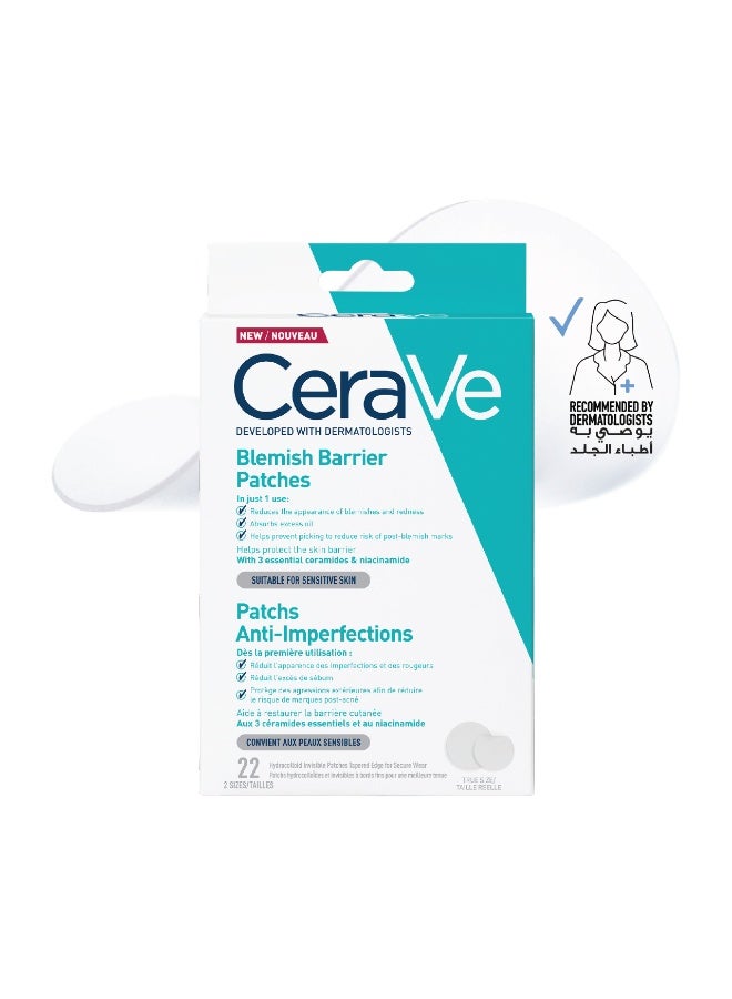 CeraVe Blemish Barrier Patches With 3 Essential Ceramides And Niacinamide, 22Pcs - Image 1