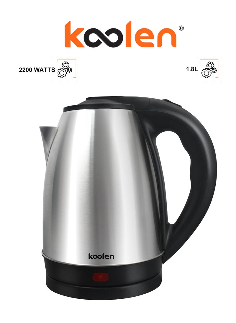 KOOLEN Electric Kettle - 1.8 L - Concealed Heating Element - 2200W - Black - 800102047 1.8 L 2200 W 800102047 black - Image 1