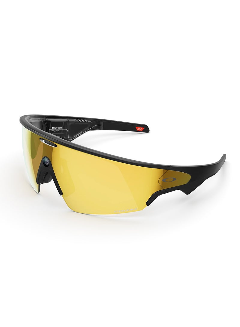Meta Oakley Meta Vanguard AI Glasses, Wide - Universal Fit, Black Frame, Prizm 24K Lenses - Image 1