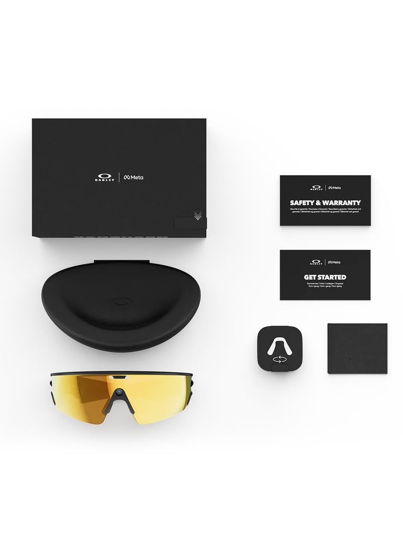 Meta Oakley Meta Vanguard AI Glasses, Wide - Universal Fit, Black Frame, Prizm 24K Lenses - Image 5