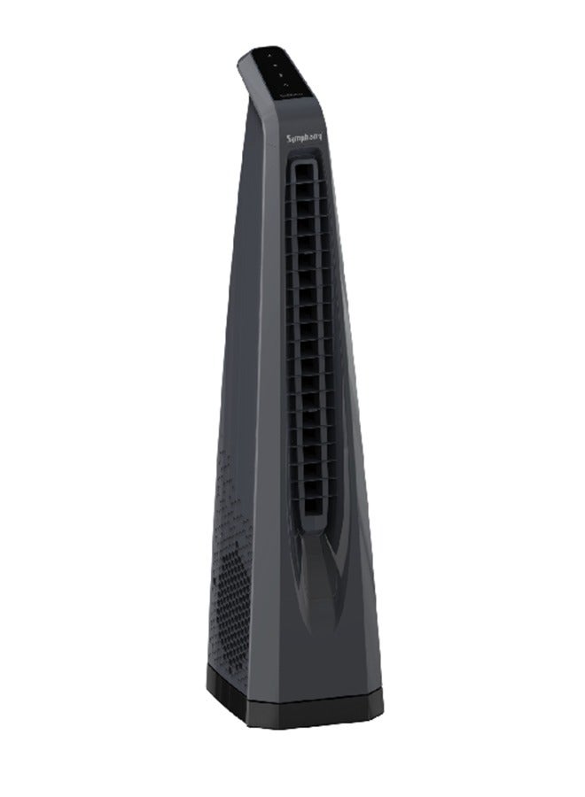 SYMPHONY 75W Bonaire Digital Bladeless Tower Fan 112 x 32 x 25 cm I SURROUND I Grey and Black - Image 2