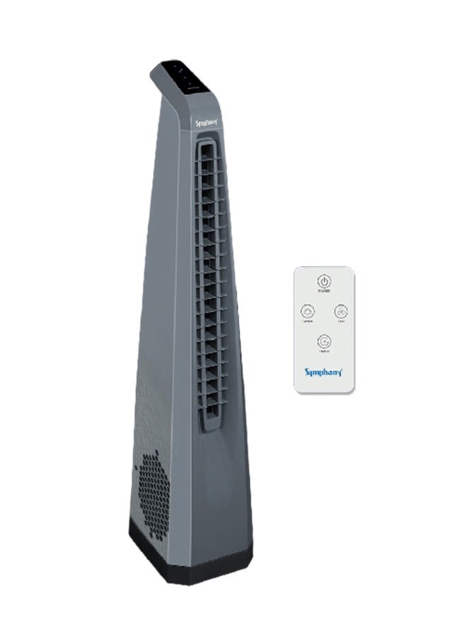 SYMPHONY 75W Bonaire Digital Bladeless Tower Fan 112 x 32 x 25 cm I SURROUND I Grey and Black - Image 1