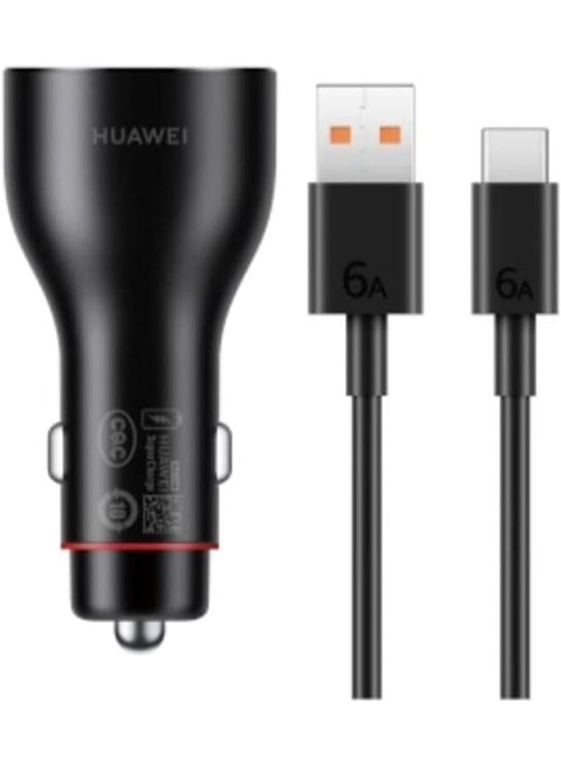 HUAWEI (Max 88W) Super Charge Dual USB Car Charger P0015 CN Version Black - Image 1