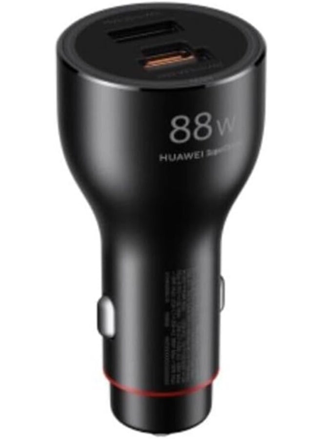 HUAWEI (Max 88W) Super Charge Dual USB Car Charger P0015 CN Version Black - Image 2